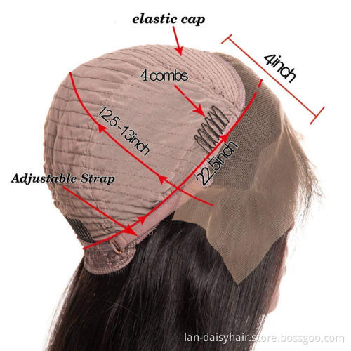 Brazilian Virgin Human Hair Body Wave  Lace Frontal Wig 13x4 Transparent 150% HD Lace Closure Wig For Women In Wholesale